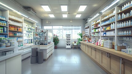 Well-Organized Veterinary Clinic with Medical Supplies