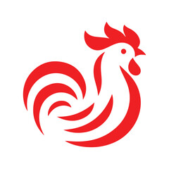 Simple and elegant chicken designs vector logo