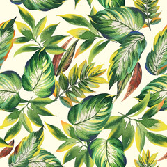 seamless pattern with leaves