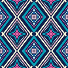 Seamless Ikat ethnic traditional pattern geometric abstract folklore ornament Tribal ethnic...