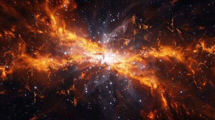 D Rendering of a Swirling Nebula A Glimpse into the AweInspiring Cosmos