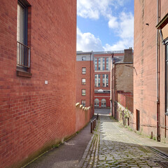 A long street in the city