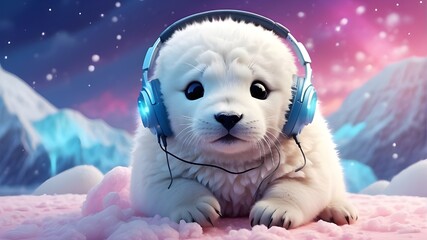 polar bear cub, polar bear on the moon, polar bear on ice, polar bear cub, polar bear in the snow