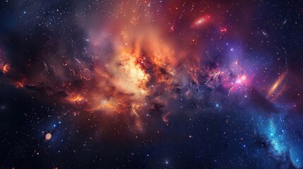 Nebula in outer space. Galaxy backgrounds or visual storytelling. Space exploration and astronomy.