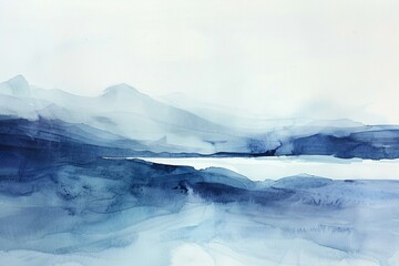 Soft, sweeping watercolors create an abstract landscape of sadness, subtle yet profoundly moving