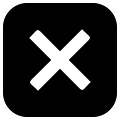 Obraz premium square black cross mark