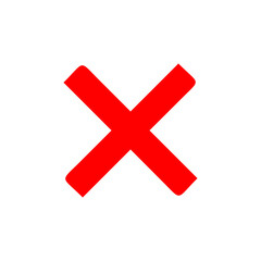 Red Cross Mark with white square background