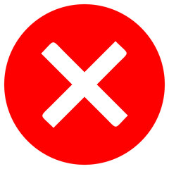 Round Red Cross Mark