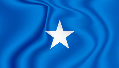 somalia national flag in the wind illustration image