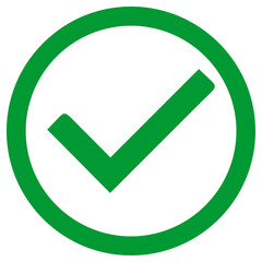 Green Check Mark with Round Outline
