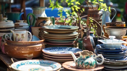 Collection of Pre-Loved Household Items Encouraging a Sustainable Lifestyle