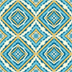 Seamless Ikat ethnic traditional Textile pattern geometric abstract folklore ornament Tribal ethnic illustration background design for print, clothing, scarf