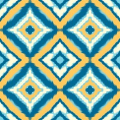 Seamless Ikat ethnic traditional Textile pattern geometric abstract folklore ornament Tribal ethnic illustration background design for print, clothing, scarf