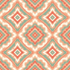 Seamless Ikat ethnic traditional Textile pattern geometric abstract folklore ornament Tribal ethnic illustration background design for print, clothing, scarf