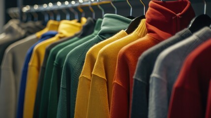 Fototapeta premium Youthful Fashion Mockup. Casual Sweaters and Hoodies
