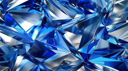 Platinum and Sapphire Blue Geometric Background