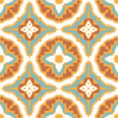 Seamless Ikat ethnic traditional Textile pattern geometric abstract folklore ornament Tribal ethnic illustration background design for print, clothing, scarf