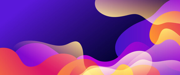 Colorful vector simple banner background with blob waves and liquid shapes. Vector design layout for presentations, flyers, posters, background, annual report, invitation