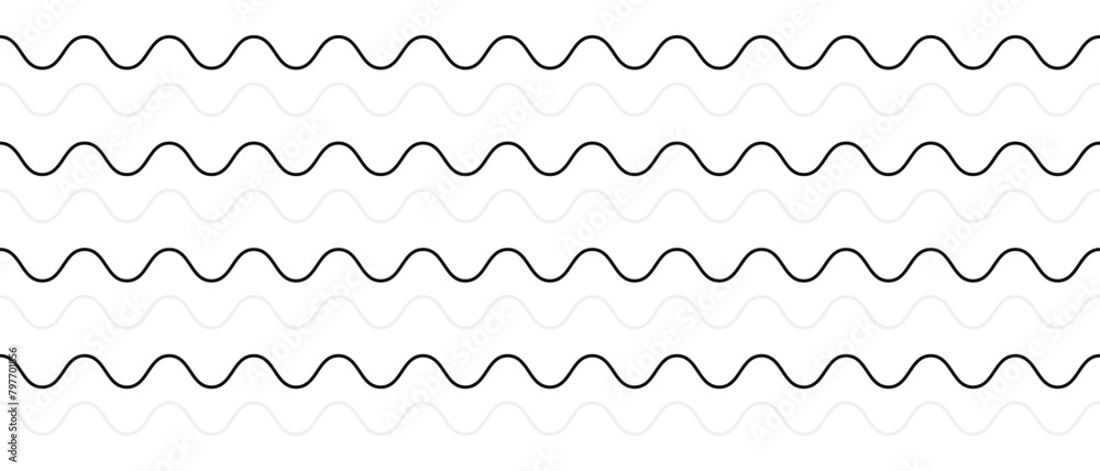 Poster abstract grey wave lines on transparent background. technology, data science, geometric border patte