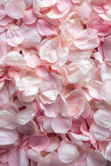 Obraz premium The delicate texture of cherry blossom petals, showcasing their softness and pastel hues. Cherry blossom petal textures offer a romantic and ethereal backdrop
