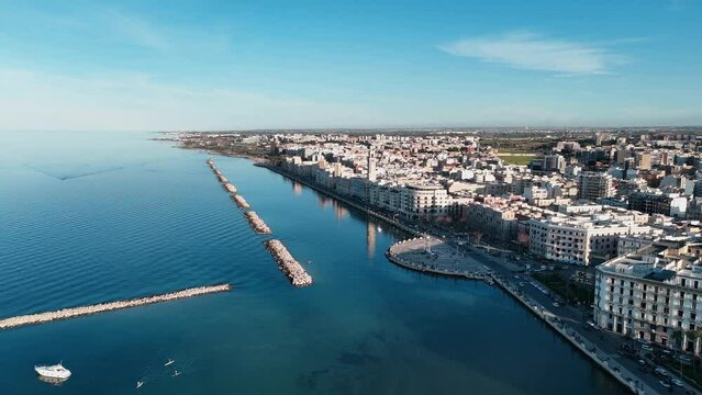 seafront street of bari puglia