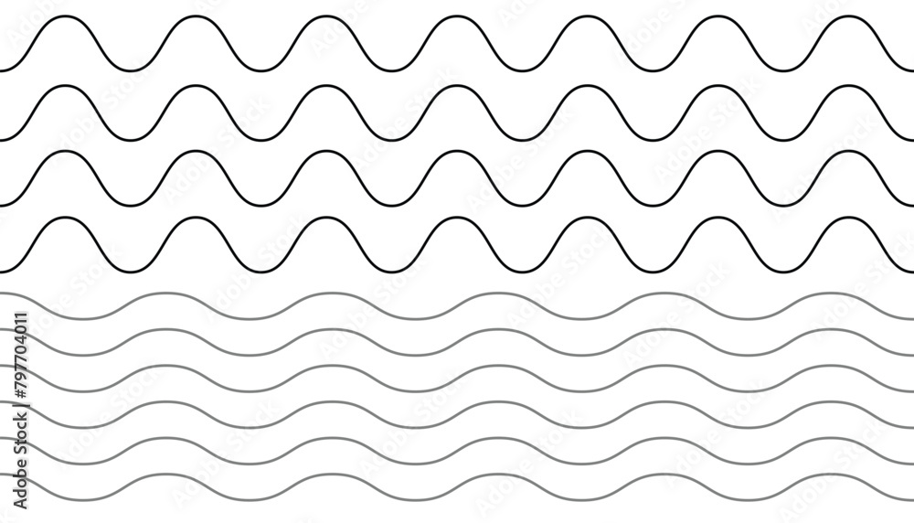 Poster abstract grey wave lines on transparent background. technology, data science, geometric border patte