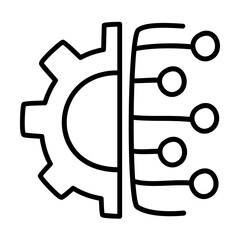 artificial intelligence doodle icons