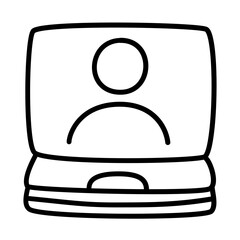 webcam of artificial intelligence doodle icons