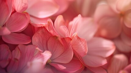 Delicate Assortment of Pink Flower Petals Macro Backdrop