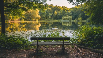 Naklejka premium The healing power of nature. tranquil outdoor scenes that promote mental health and well-being