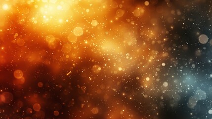 Obraz premium Glowing particle dots with colorful dots in abstract background, concept of light shining sparkling particles dots bokeh in blur color background