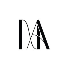 Initial letter NA logo design creative modern symbol icon monogram
