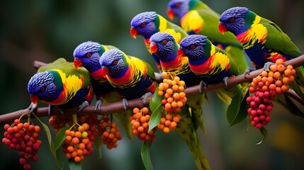 close up of colorful parrot