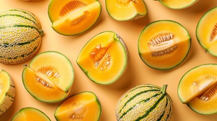 melons on isolated background