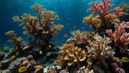 Fototapeta na wymiar The fragile ecosystem of a vibrant coral reef ai_generated