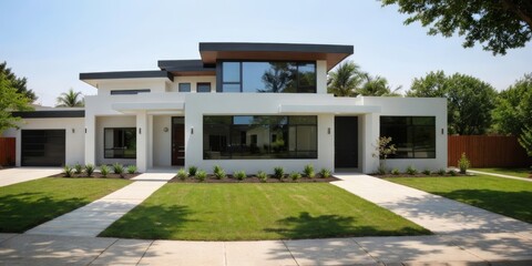 Fototapeta na wymiar modern house property real estate exterior design