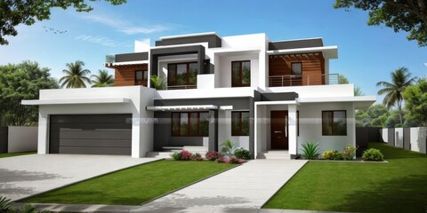 modern house property real estate exterior design