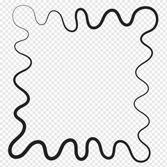 Line squiggle vector decoration element