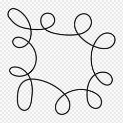 Line squiggle vector decoration element