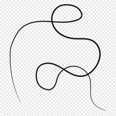 Line squiggle vector decoration element
