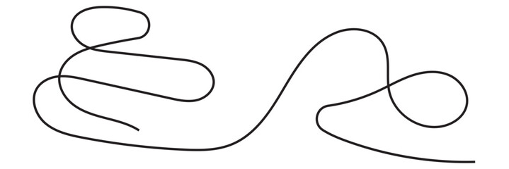 Line squiggle vector decoration element