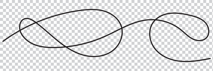 Line squiggle vector decoration element