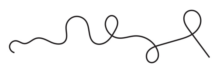 Line squiggle vector decoration element
