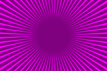 紫のコミック風の集中線のイラスト