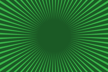 緑のコミック風の集中線のイラスト