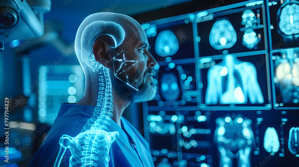 Poster an ai system processes medical imaging in real-time, aiding radiologists in detecting complex health