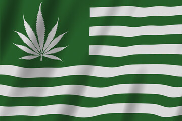 Marijuana US flag with stars and stripes background