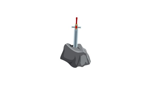 Sword icon animation simple motion video