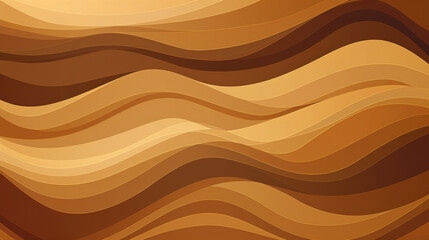 Luxurious and High-Quality Warm Brown Minimal Wave Background in Vector Style.