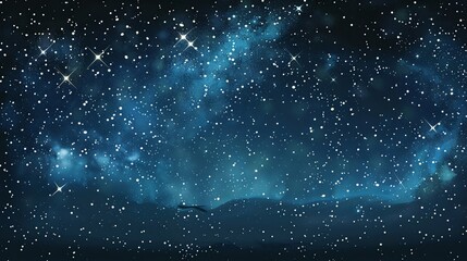 Night sky with stylized constellations, mythical and starry, vector illustration, dark background with white stars, avoid real constellation names
